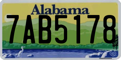 AL license plate 7AB5178