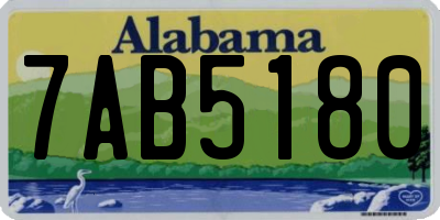 AL license plate 7AB5180