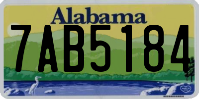 AL license plate 7AB5184
