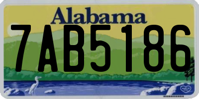 AL license plate 7AB5186