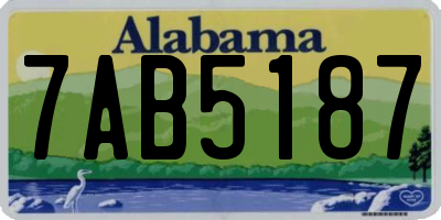 AL license plate 7AB5187