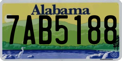 AL license plate 7AB5188
