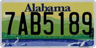 AL license plate 7AB5189