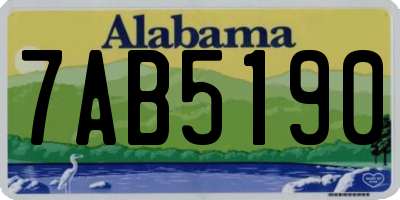 AL license plate 7AB5190