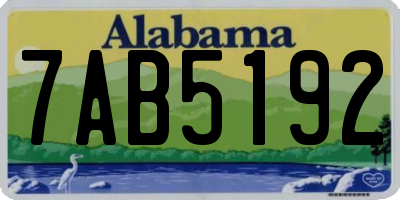 AL license plate 7AB5192