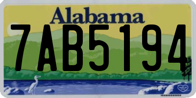 AL license plate 7AB5194