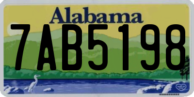 AL license plate 7AB5198