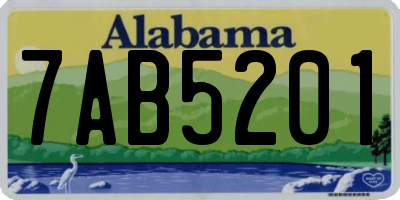 AL license plate 7AB5201