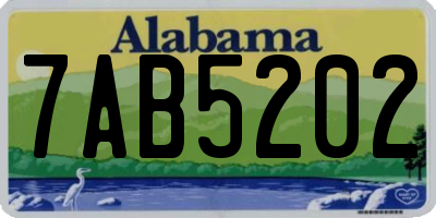 AL license plate 7AB5202