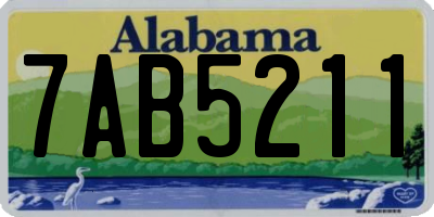 AL license plate 7AB5211
