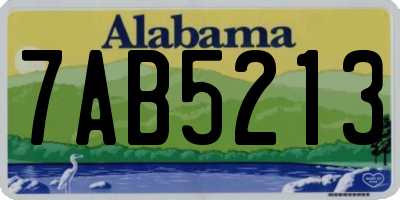 AL license plate 7AB5213