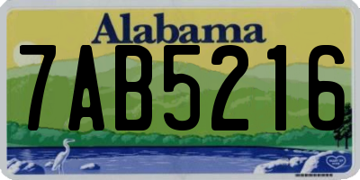 AL license plate 7AB5216