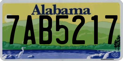 AL license plate 7AB5217