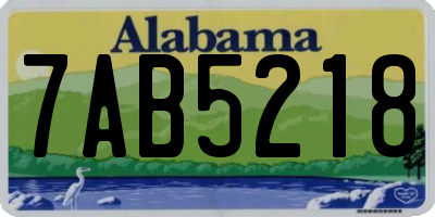 AL license plate 7AB5218