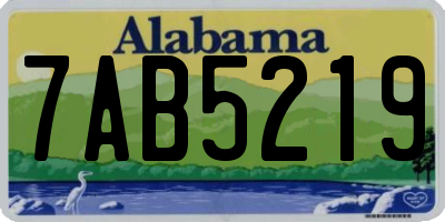 AL license plate 7AB5219