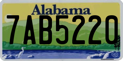 AL license plate 7AB5220
