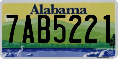 AL license plate 7AB5221