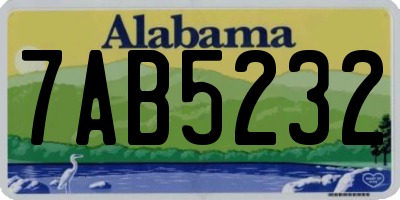 AL license plate 7AB5232