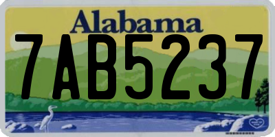 AL license plate 7AB5237