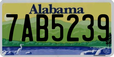 AL license plate 7AB5239