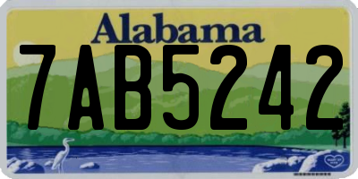 AL license plate 7AB5242