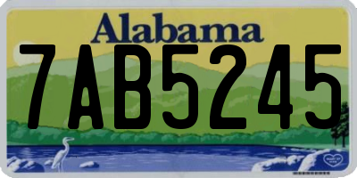 AL license plate 7AB5245