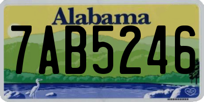 AL license plate 7AB5246