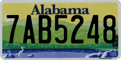 AL license plate 7AB5248