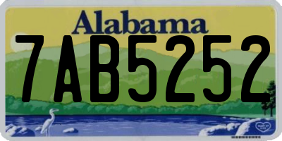 AL license plate 7AB5252