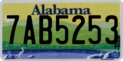 AL license plate 7AB5253