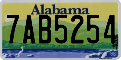 AL license plate 7AB5254