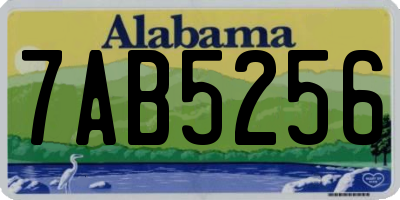 AL license plate 7AB5256