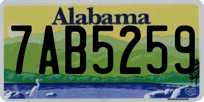 AL license plate 7AB5259
