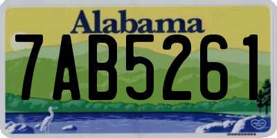 AL license plate 7AB5261