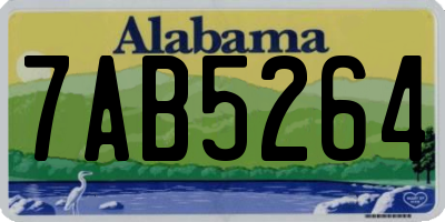 AL license plate 7AB5264