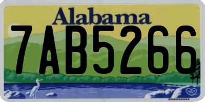AL license plate 7AB5266