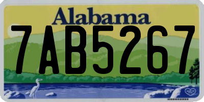 AL license plate 7AB5267