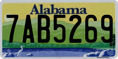 AL license plate 7AB5269