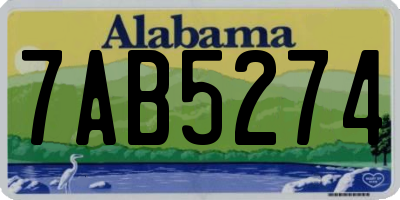 AL license plate 7AB5274