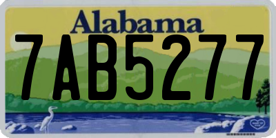 AL license plate 7AB5277