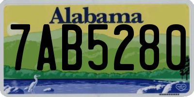 AL license plate 7AB5280