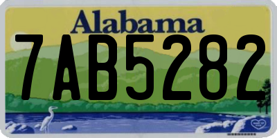 AL license plate 7AB5282