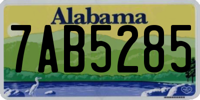 AL license plate 7AB5285