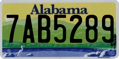 AL license plate 7AB5289