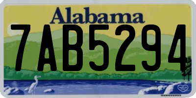 AL license plate 7AB5294