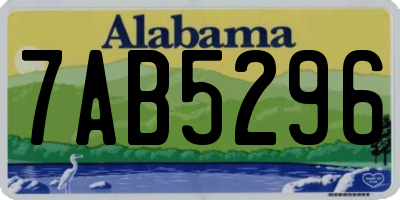 AL license plate 7AB5296