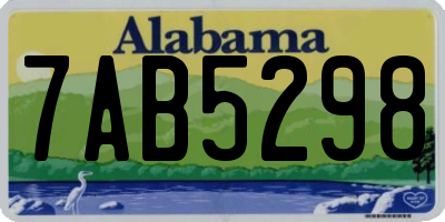 AL license plate 7AB5298