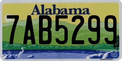 AL license plate 7AB5299