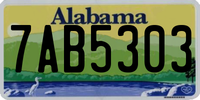 AL license plate 7AB5303