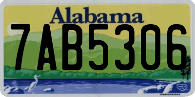 AL license plate 7AB5306